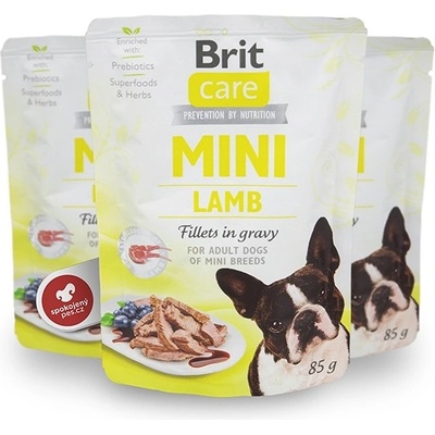 Brit Care Dog Adult Mini Lamb fillets in gravy 6 x 85 g