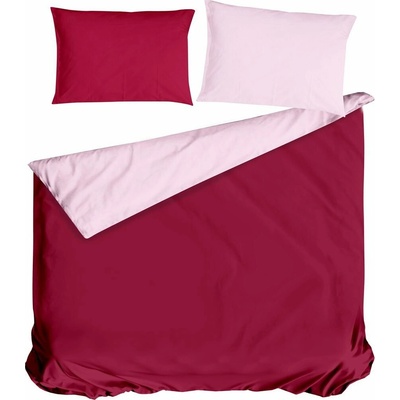 Gipetex bavlna obliečky Doubleface vínovo-ružové 220x20x2x70x90