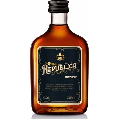 Božkov Republica Exclusive 38% 0,2 l (čistá fľaša)