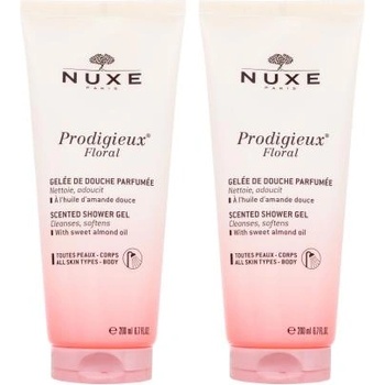 NUXE Prodigieux Floral Scented Shower Gel душ гел с бадемово масло и флорален аромат 2x200 ml за жени