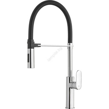 PAFFONI - Кухненски смесител с изтегляща се душ слушалка CANDY 52, 5 см черен (PF0029)