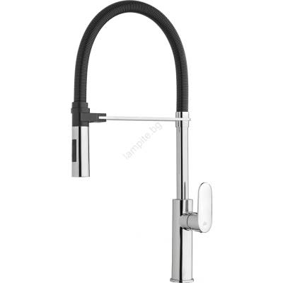 PAFFONI - Кухненски смесител с изтегляща се душ слушалка CANDY 52, 5 см черен (PF0029)