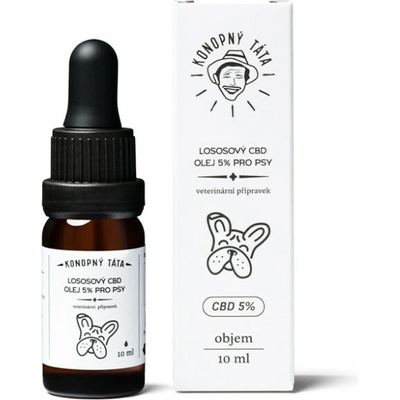 Konopný Táta Lososové CBD kapky pro psy 5% 10 ml