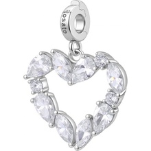Rosato Strieborný prívesok Srdce s kubickými zirkónmi Storie RZ245R