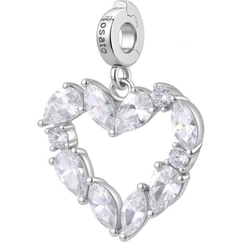 Rosato Strieborný prívesok Srdce s kubickými zirkónmi Storie RZ245R