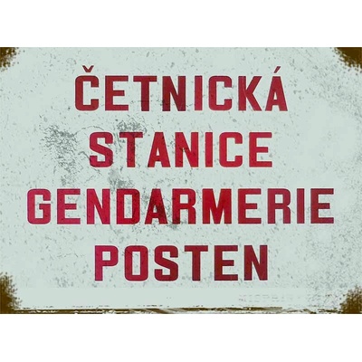 Ceduľa Četnická stanice Gendarmerie Posten