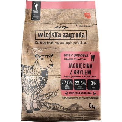 WIEJSKA ZAGRODA Cat Jehněčí & Arktický krill 5 kg
