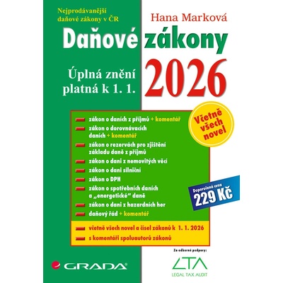 Daňové zákony 2026 Hana Marková 2026