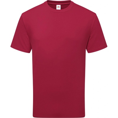 Fruit of the Loom tričko Pure Cotton T těžká bio bavlna krátký rukáv COT161362n7201-cranberry