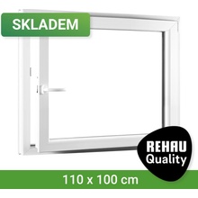 SKLADOVÁ-OKNA.cz REHAU Smartline+, otvíravo-sklopné pravé 1100 x 1000