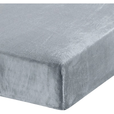 Eurofirany fleece prostěradlo Flano stříbrné 200X220