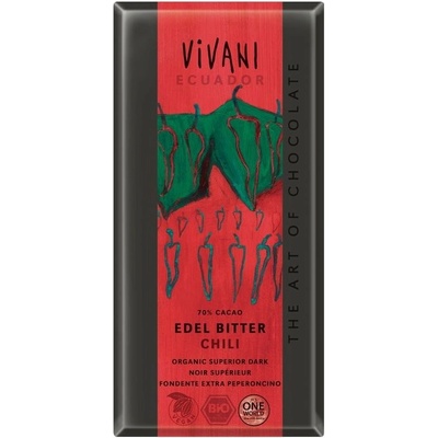 Vivani Čokoláda 70% s chilli 100 g