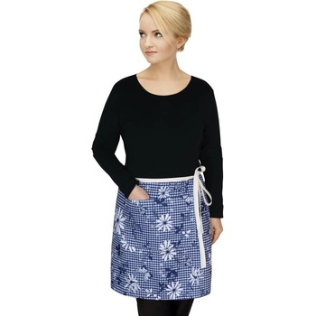 Bellatex zástěra Dita do pasu modrá kostička