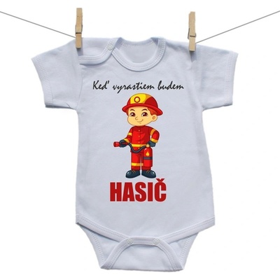 Boodyy Body s krátkym rukávom Keď vyrastiem budem hasič
