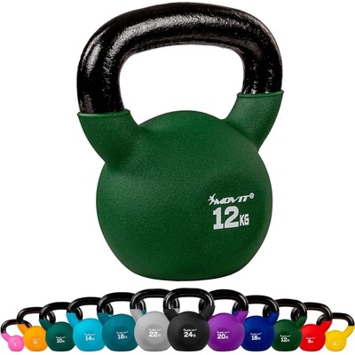MOVIT Kettlebell liatinový pokrytý neoprénom 12kg