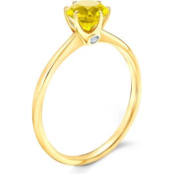 Image 1 of SAVICKI Годежен пръстен The Journey: злато, жълт сапфир