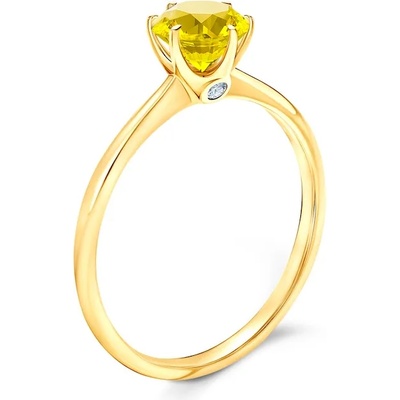 SAVICKI Годежен пръстен The Journey: злато, жълт сапфир