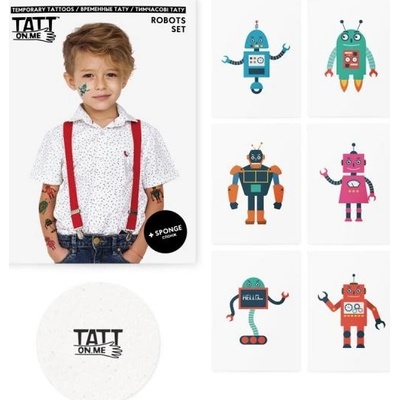 Tetovačky pre deti Roboti TATTonMe sada