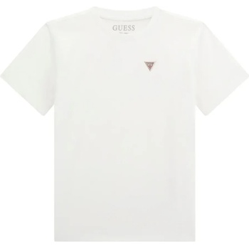 GUESS Бяла тениска с изчистен дизайн за момче с малко лого Guess