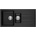 Inter Ceramic Кухненска мивка ICSG 8201 BLACK, двойна, със сифон, 49.5x99.5см (8201B)
