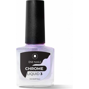 Enii Nails Chrome Liquid 3 Tekutý chrómový prášok svetlá fialová aurora 8 ml