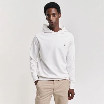 Gant Суичър Gant Regular Fit Embroidered Archive Shield Hoodie - White