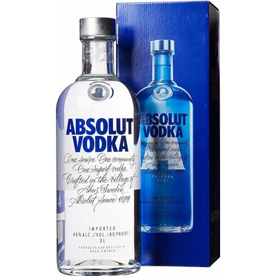 Absolut Vodka 40% 3 l (čistá fľaša)
