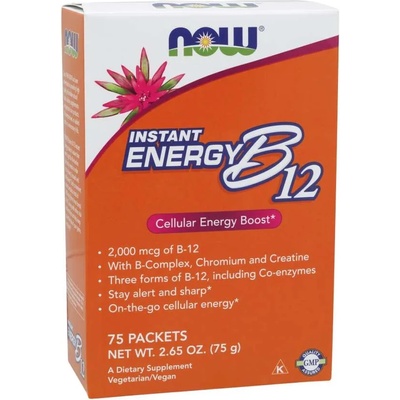 NOW Vitamin B-12 Instant Energy, 75 пакета, Now