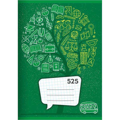 JuniorPapier Zošit A5 štvorčekový 525