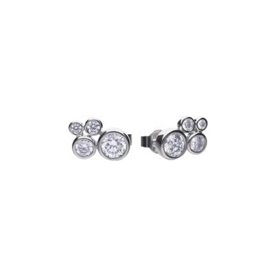 Diamonfire Luxusné strieborné náušnice E5780