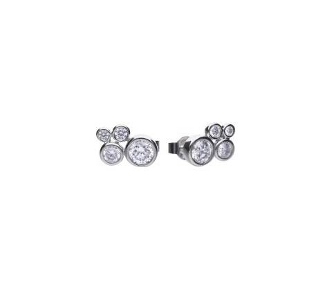 Diamonfire Luxusné strieborné náušnice E5780