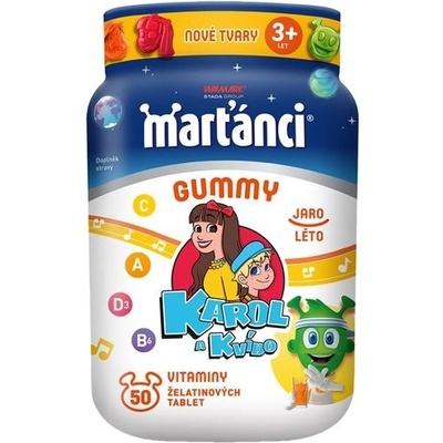 Walmark Marťánci Gummy Karol & Kvído jaro-léto 50 bonbónů