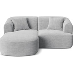Cosmopolitan Design Светлосив ъглов диван от рипсено кадифе (ляв ъгъл) Campi - Cosmopolitan Design (COS_LC_S_266_F1_CAMPI5)
