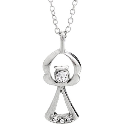 JSB čirý se Swarovski elements anděl krystal 14654