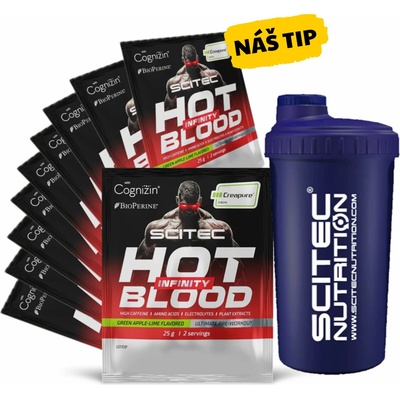 AKCE 10x Scitec Nutrition Hot Blood Infinity 25 g + ZDARMA Šejkr 700 ml
