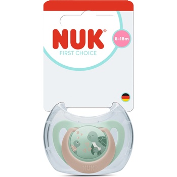Nuk First Choice биберон залъгалка, силикон, 6-18 мес. , 1 бр. , Костенурка (10176371)