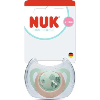 Nuk First Choice биберон залъгалка, силикон, 6-18 мес. , 1 бр. , Костенурка (10176371)