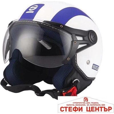 Sparco Каска за мотор Sparco BHR sp-501 бяло / синя 60052 размер S (24044)