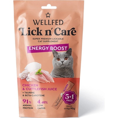 WELLFED Протеиново енергийно лакомство за близане за котки