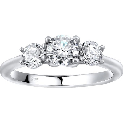 SILVEGO strieborný prsteň Victoria so Swarovski Zirconia JJJR1141sw