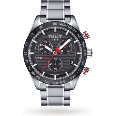 Tissot Мъжки часовник Tissot PRS 516 Chronograph 100.417. 11.051. 01, Сребрист / Червен (TIS100.417.11.051.01)