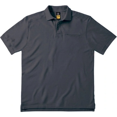 B&C pánska polokošeľa PUC10 dark grey solid