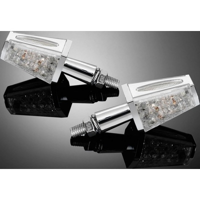 Moto blinkry Highway Hawk COFFIN STYLE s LED, E-mark, chrom (2ks)
