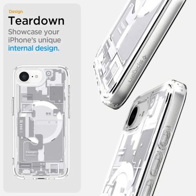 Spigen Калъф Spigen Ultra Hybrid MagSafe за iPhone 16e Zero One - бял (8809971239721)
