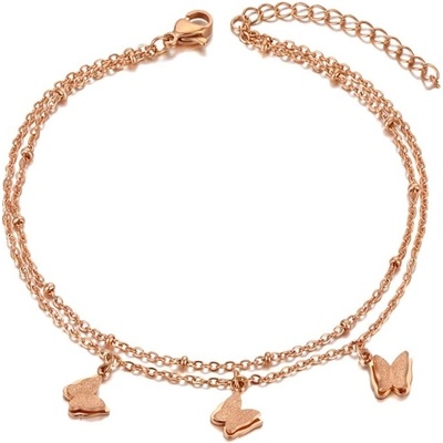 Victoria Filippi Stainless Steel dvojitý ocelový Diona chirurgická ocel motýl NRA21008/75 zlatá