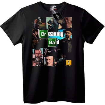NOONEBRAND Тениска Breaking Bad колаж - 2XL, Black