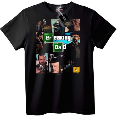 NOONEBRAND Тениска Breaking Bad колаж - 2XL, Black