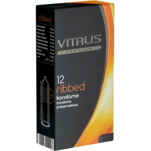 Vitalis Premium Single: Ribbed, 12 condoms