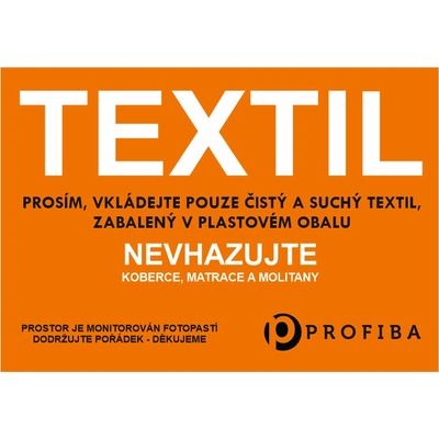 PROFIBA Samolepka TEXTIL- 40x28 cm - oranžová
