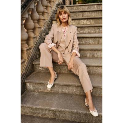 Moodo Marisse Women's Jacket L-Mr-4613 L.Beige krémová viacfarená